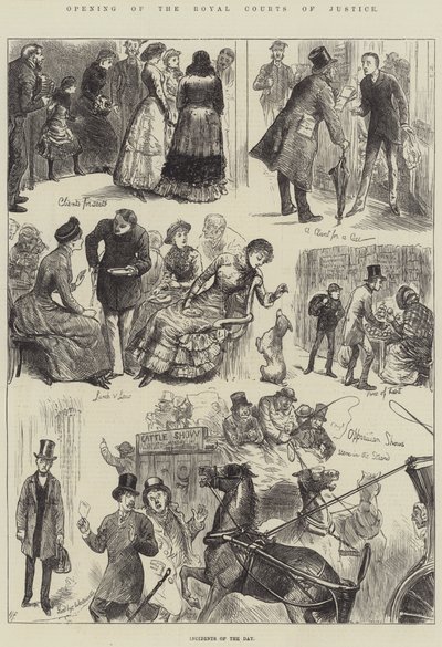 Eröffnung der Royal Courts of Justice von Harry Furniss